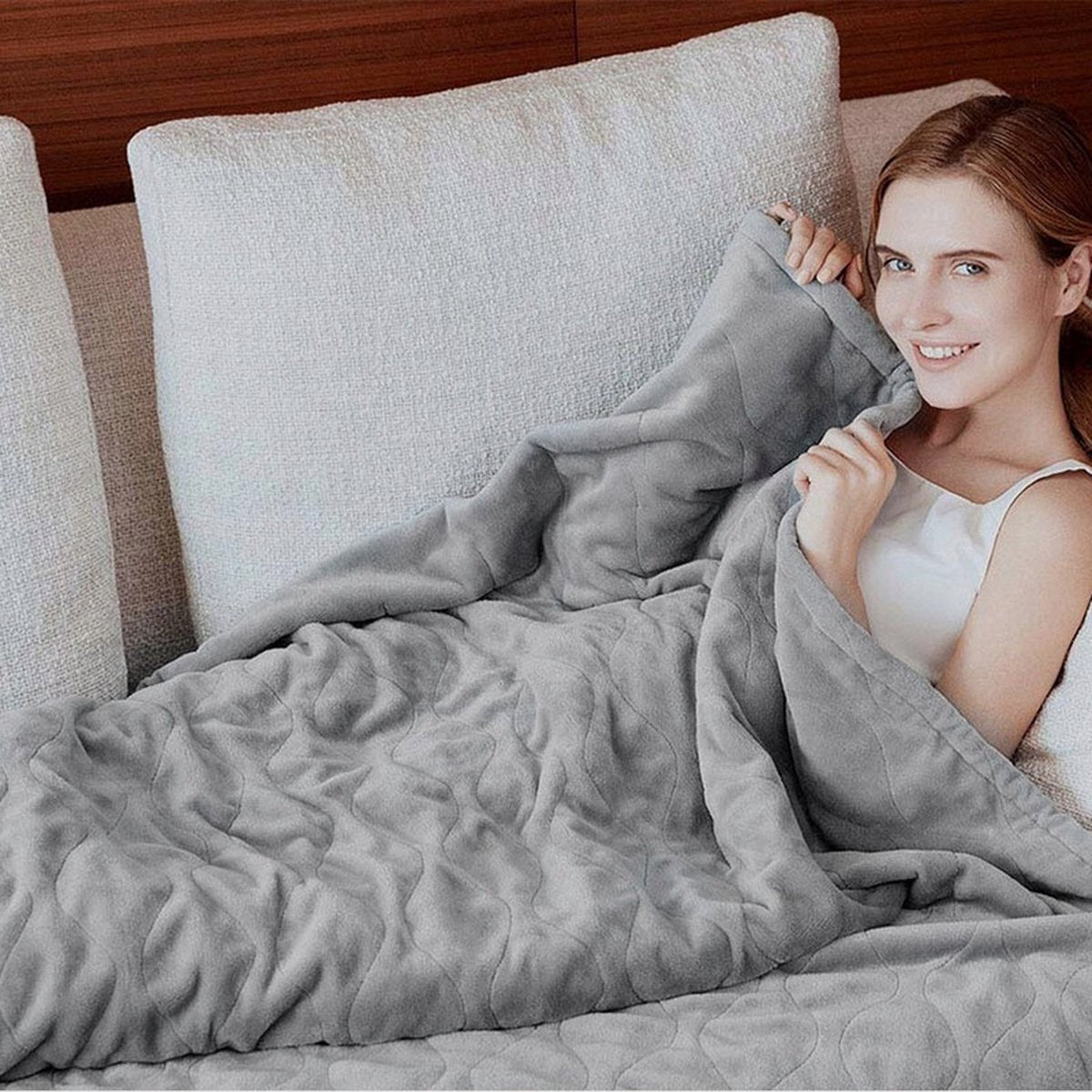Elektrische knuffel deken grijs - 180 *130cm