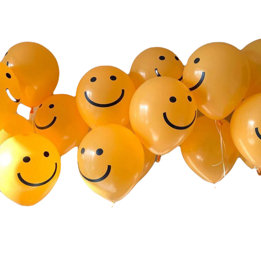 Smiley ballonnen - 12 stuks