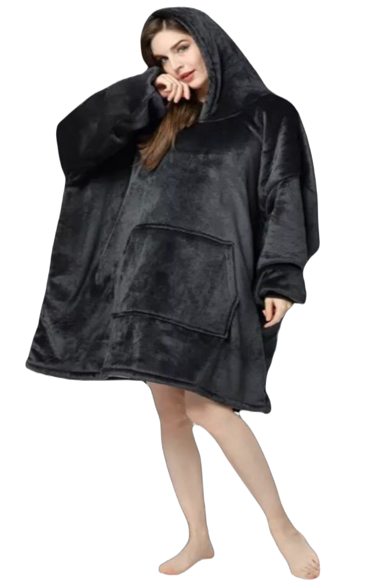 Knuffel hoodie - zwart